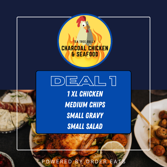 TEA TREE GULLY CHARCOAL CHICKEN AND SEAFOOD ILLUSTRATIVE ART BY SUPERANT MEDIA POINT OF SALE FRABPOS WEBSITE DESIGN HOSTING AND ONLINE ORDERING BY ORDER EATS (MEAL DEAL 1) (1)